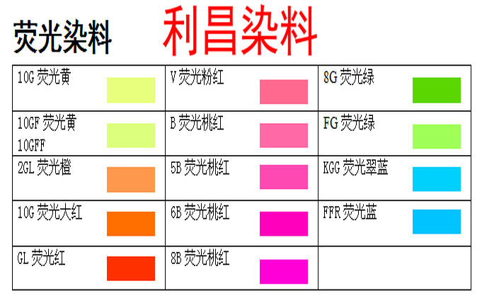 熒光染料  分散熒光染料 滌綸熒光染料 酸性熒光染料